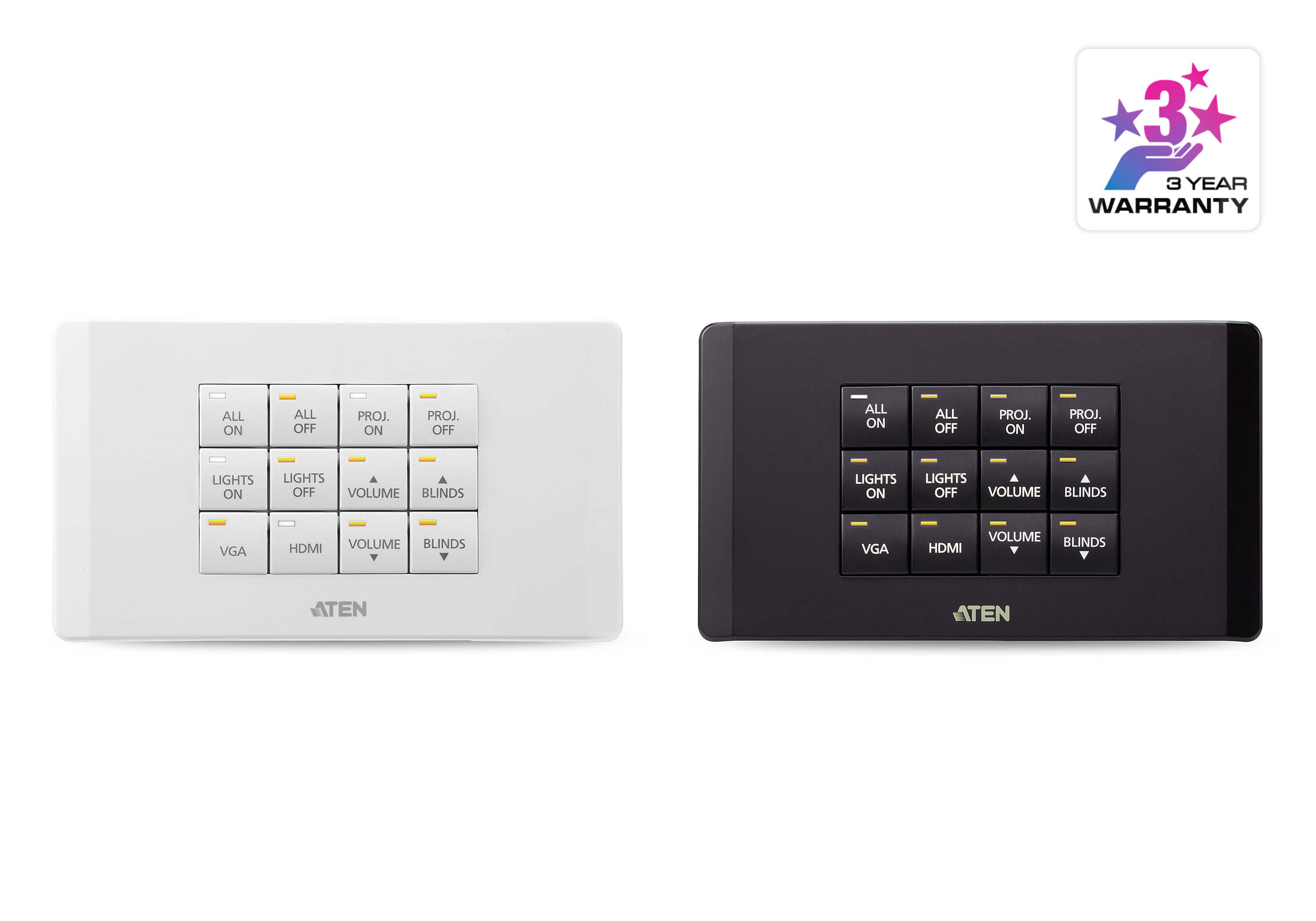 ATEN Control System - 12-button Keypad (EU, 2 Gang)