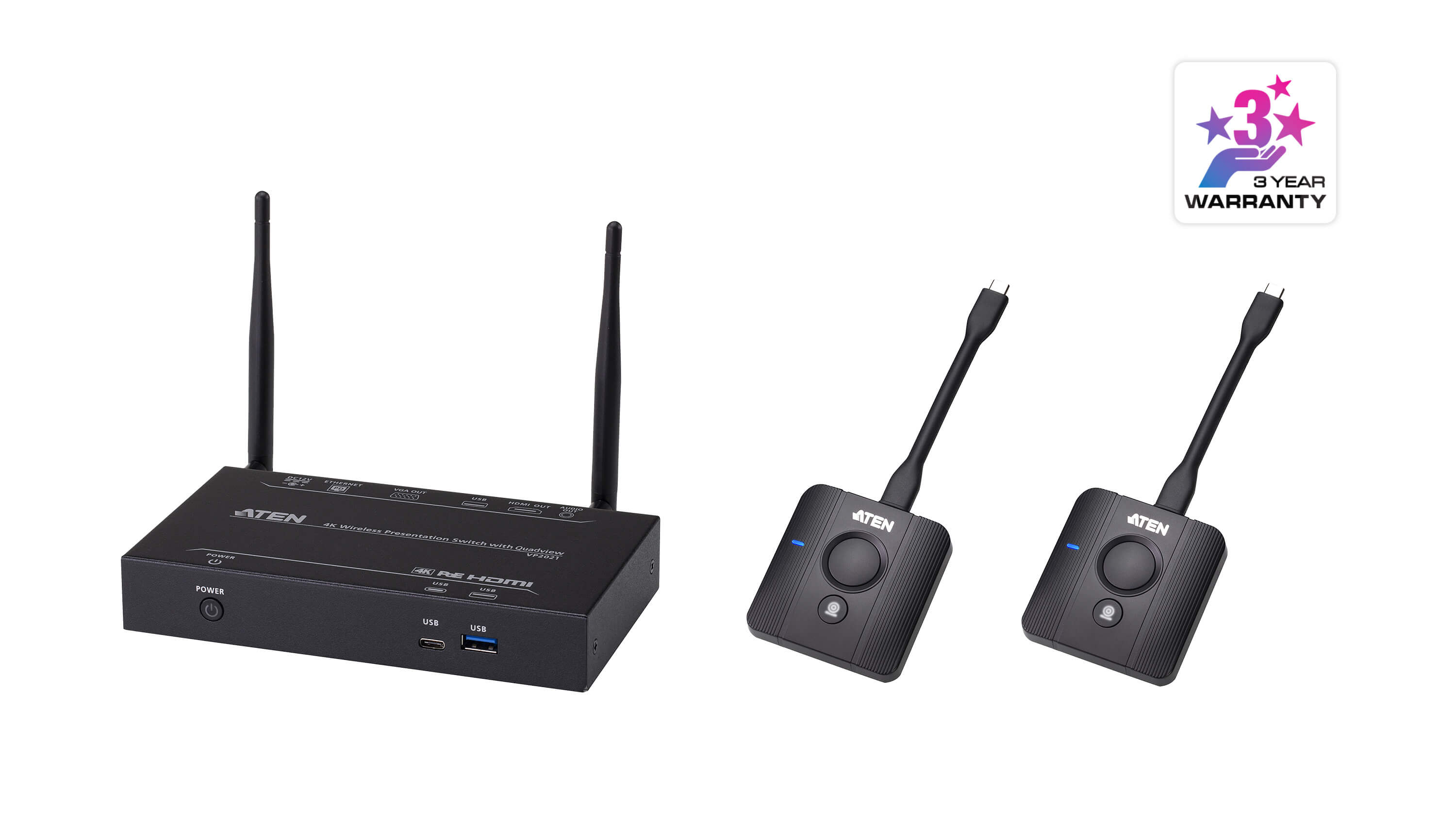 4K Wireless Presentation Switch with Quad View Kit