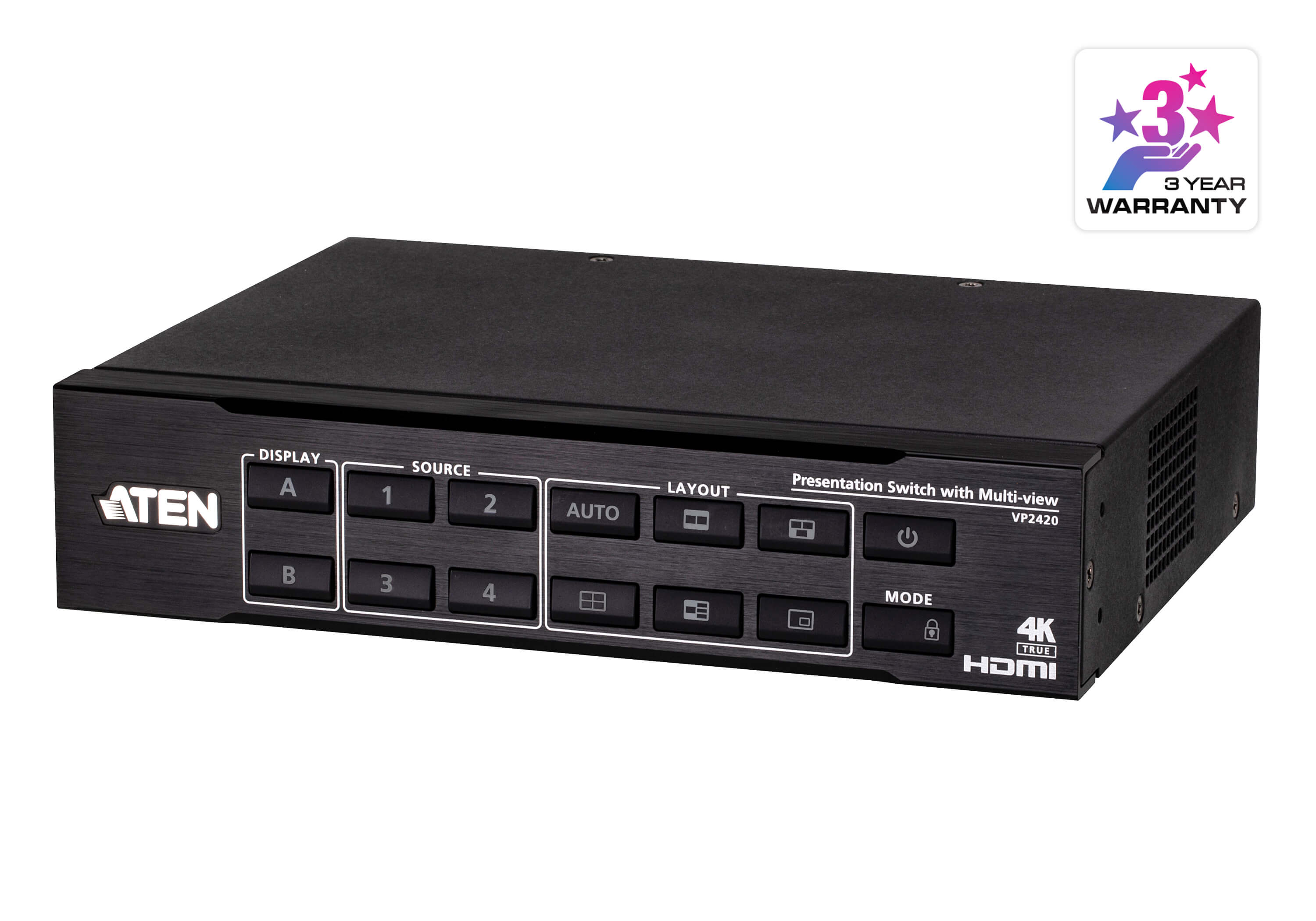 4 x 2 True 4K HDMI Presentation Switch with Multi View