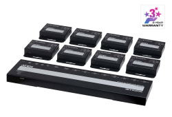 8-Port 4K HDMI Cat 6 Splitter with Receivers