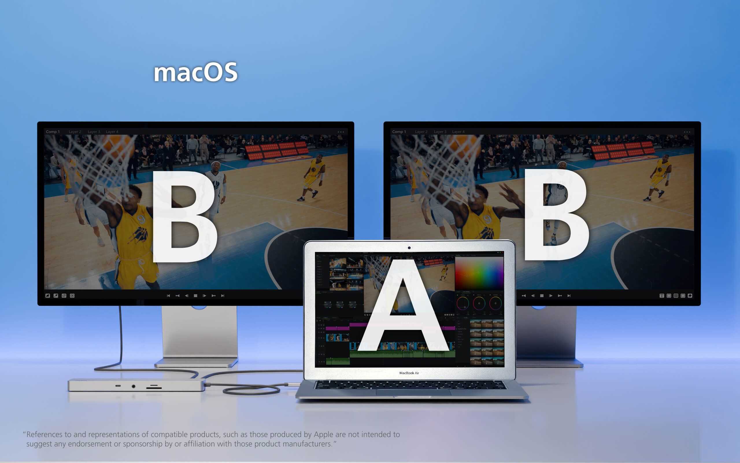 Multi-Display Setup to Facilitate Live Feeds