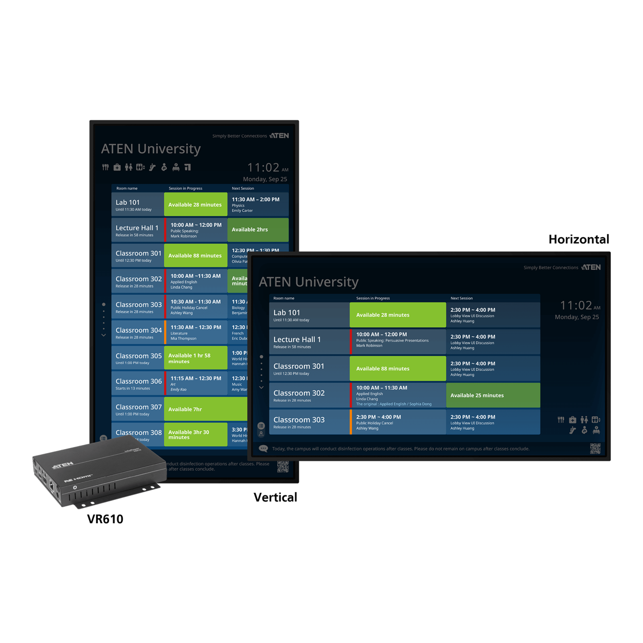 Real-Time Class Schedule with List View