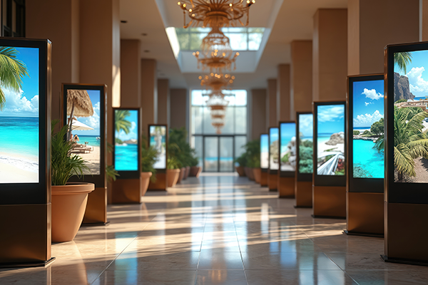 ATEN VE8662 4K HDMI over IP トランシーバー設置例 デジタルサイネージ